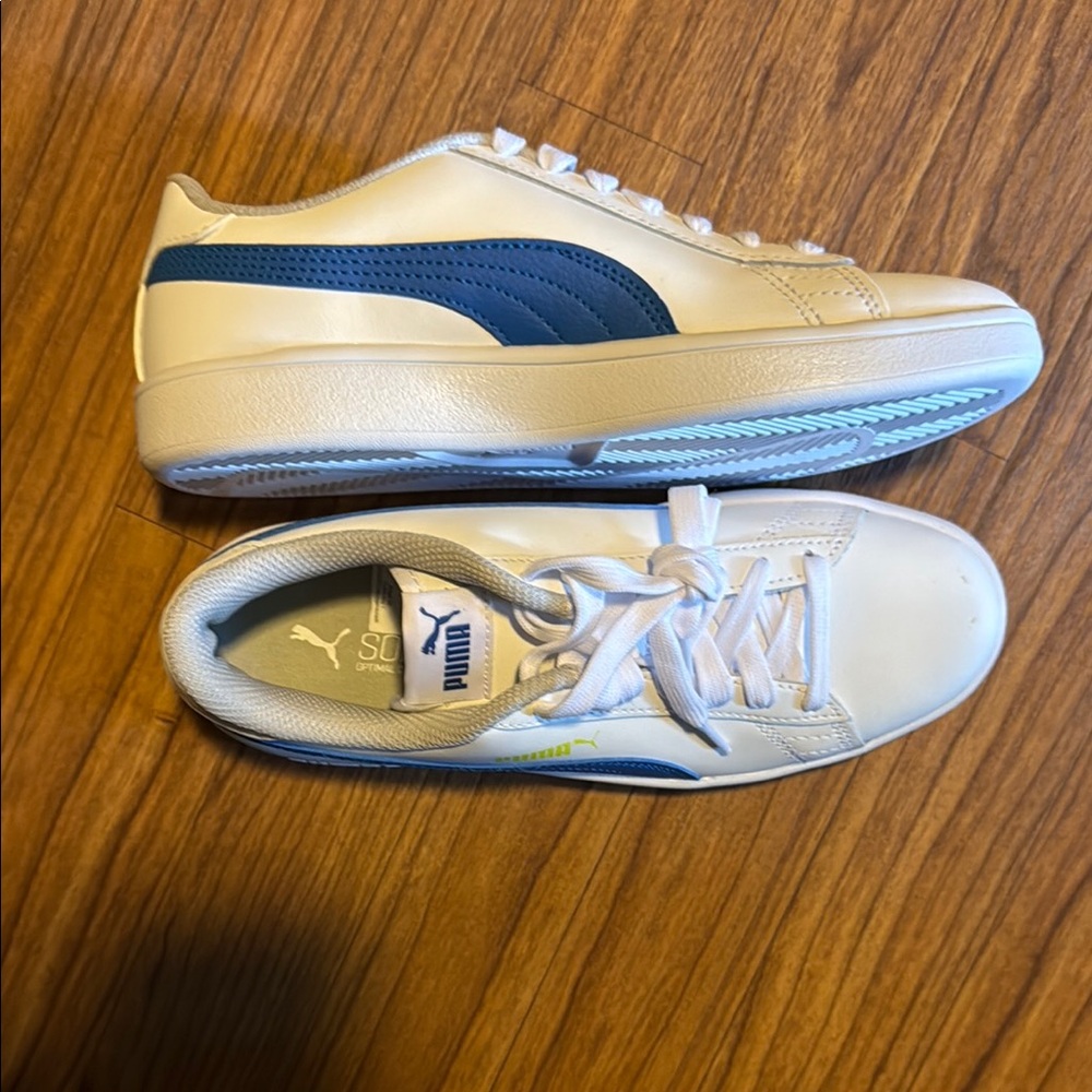Puma White and Navy Sneakers